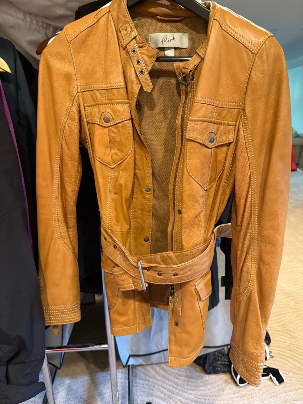 Tan Blink leather jacket